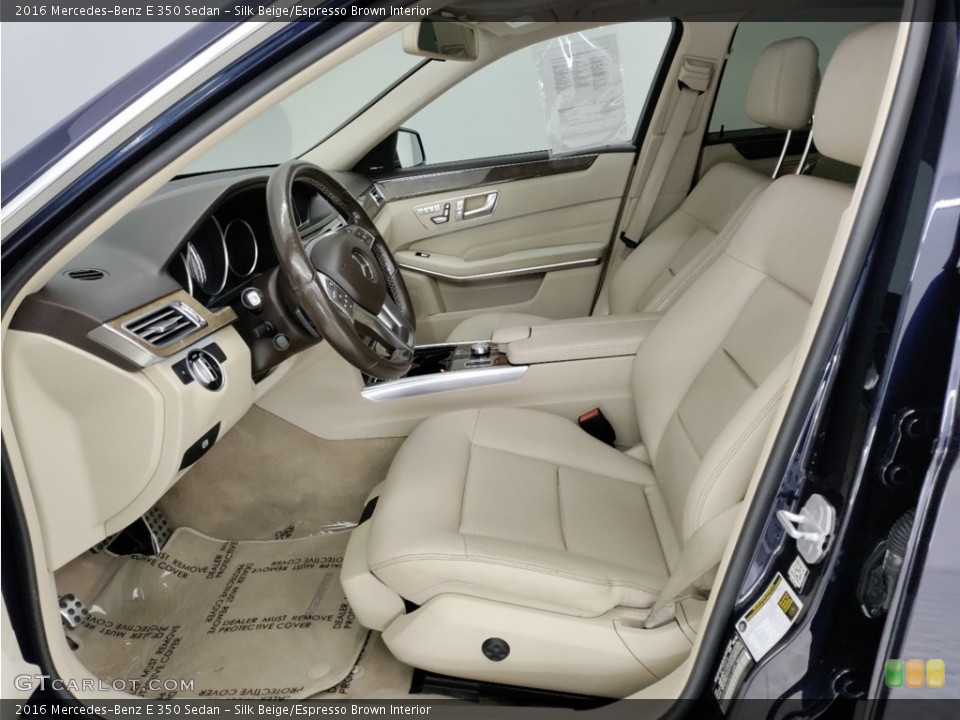 Silk Beige/Espresso Brown Interior Front Seat for the 2016 Mercedes-Benz E 350 Sedan #146628148