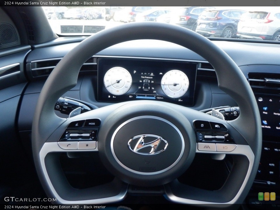 Black Interior Steering Wheel for the 2024 Hyundai Santa Cruz Night Edition AWD #146628250
