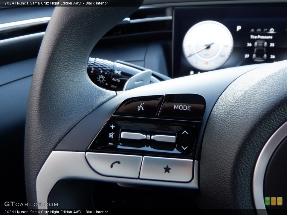 Black Interior Steering Wheel for the 2024 Hyundai Santa Cruz Night Edition AWD #146628277