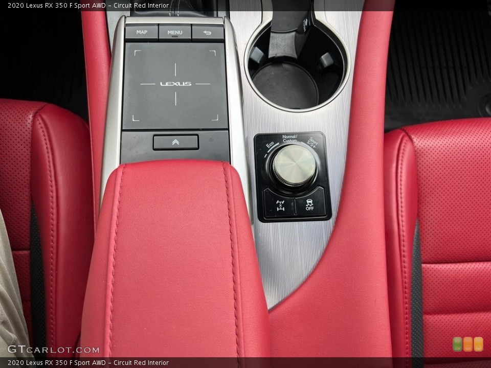 Circuit Red Interior Controls for the 2020 Lexus RX 350 F Sport AWD #146628286