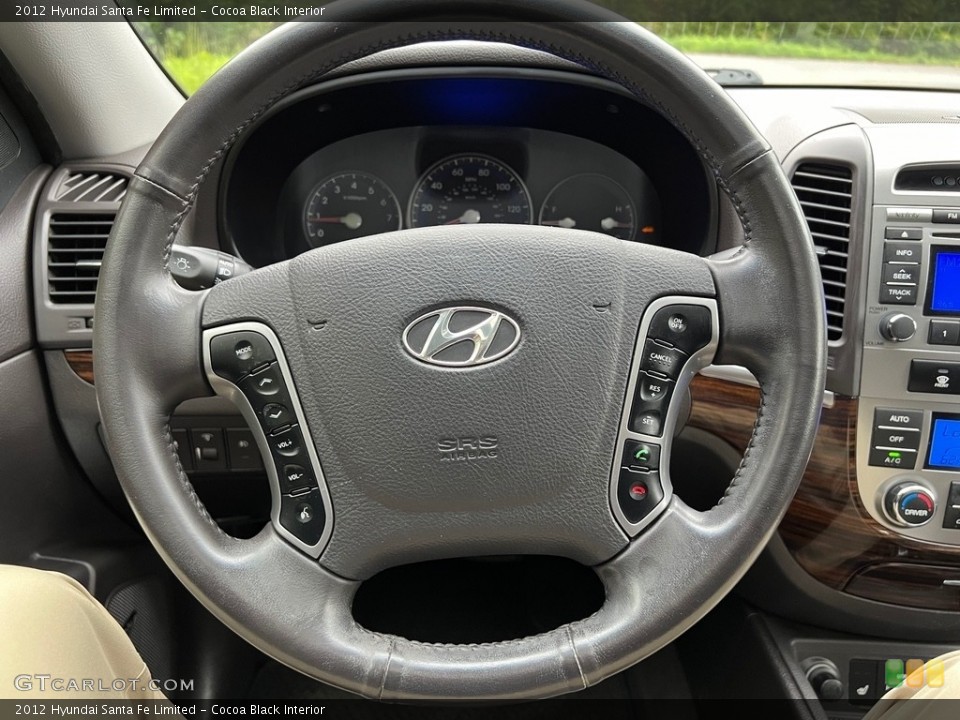 Cocoa Black Interior Steering Wheel for the 2012 Hyundai Santa Fe Limited #146628832