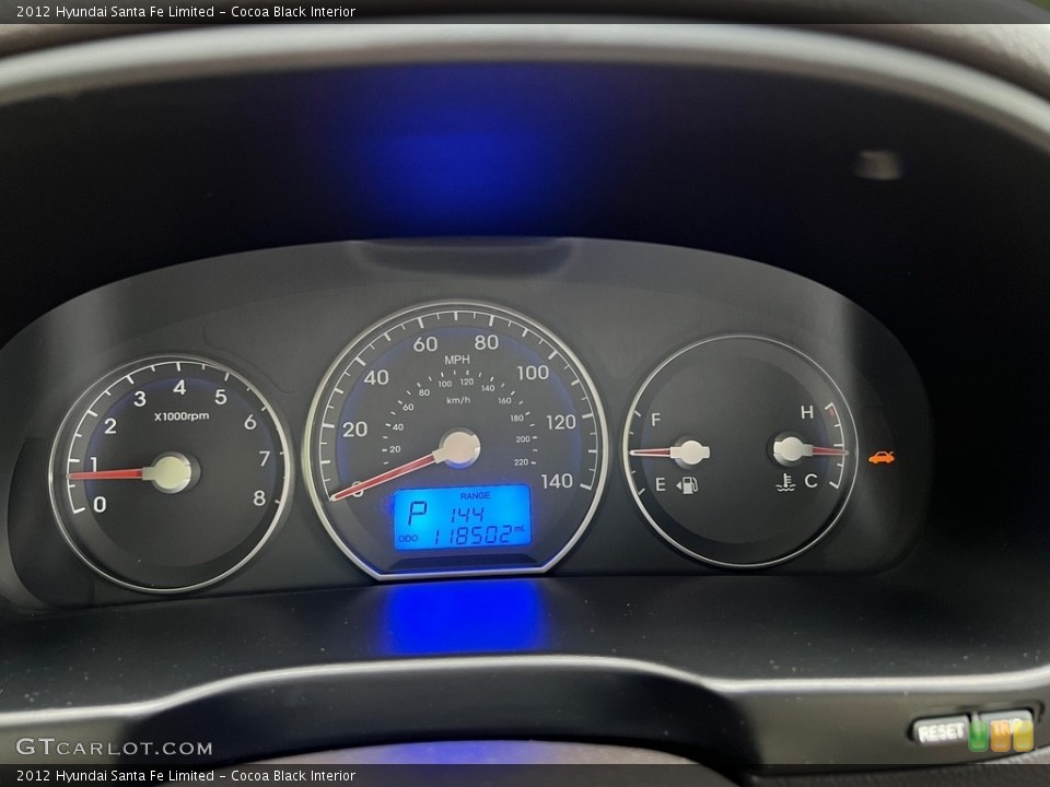 Cocoa Black Interior Gauges for the 2012 Hyundai Santa Fe Limited #146628856