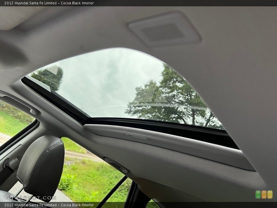 Cocoa Black Interior Sunroof for the 2012 Hyundai Santa Fe Limited #146628979