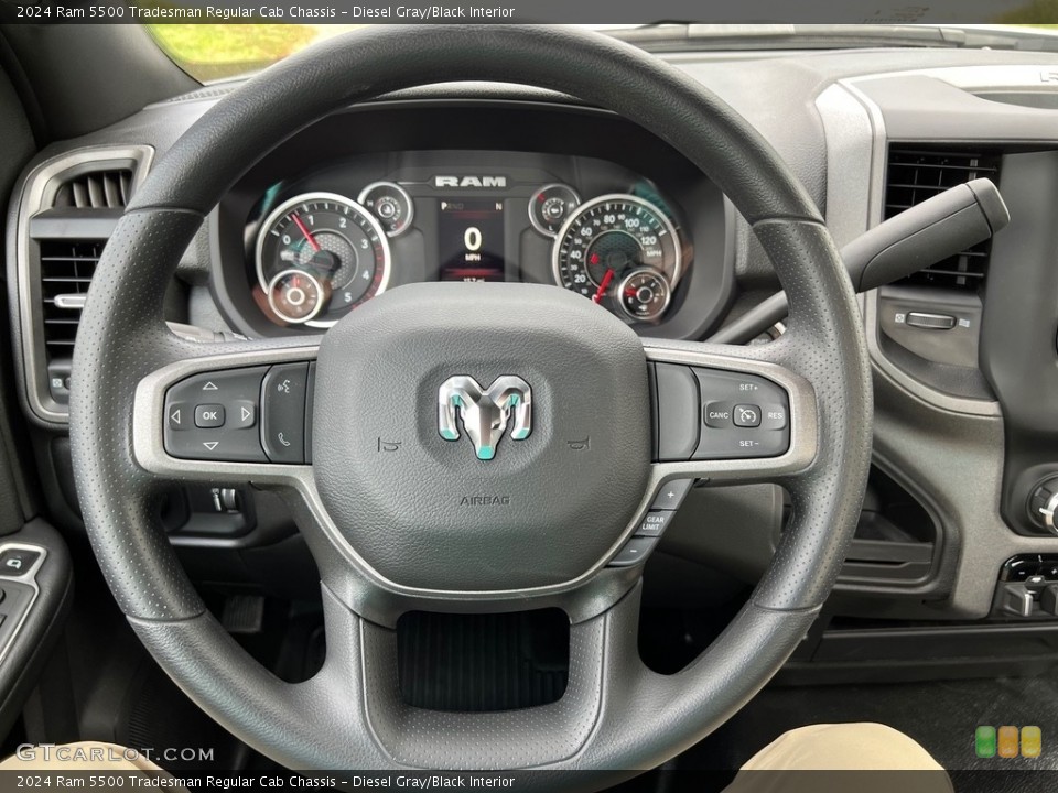 Diesel Gray/Black Interior Steering Wheel for the 2024 Ram 5500 Tradesman Regular Cab Chassis #146629459