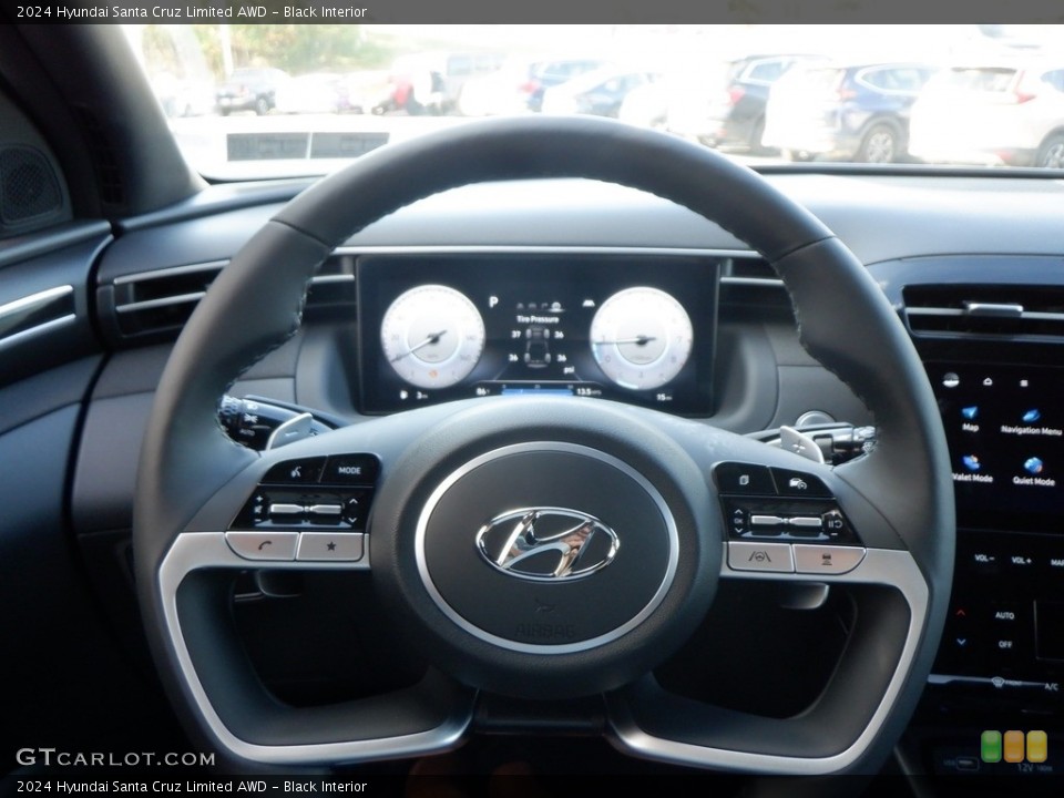 Black Interior Steering Wheel for the 2024 Hyundai Santa Cruz Limited AWD #146629648