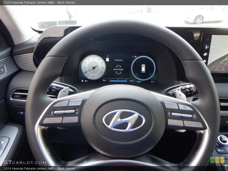 Black Interior Steering Wheel for the 2024 Hyundai Palisade Limited AWD #146630218