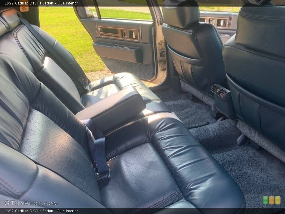 Blue Interior Rear Seat for the 1992 Cadillac DeVille Sedan #146630284