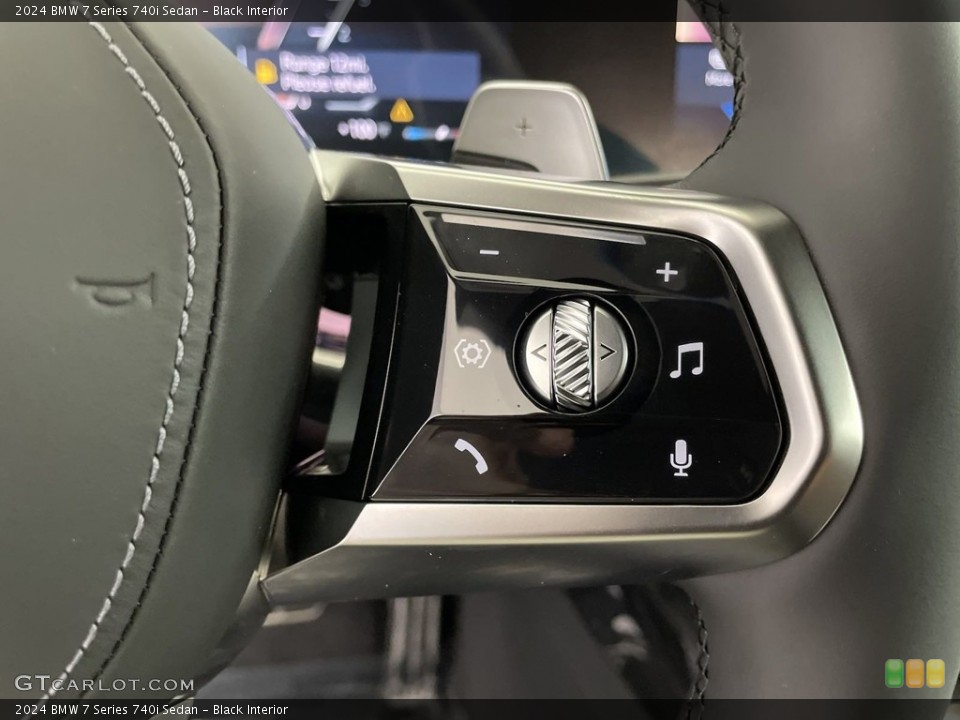 Black Interior Steering Wheel for the 2024 BMW 7 Series 740i Sedan #146630960