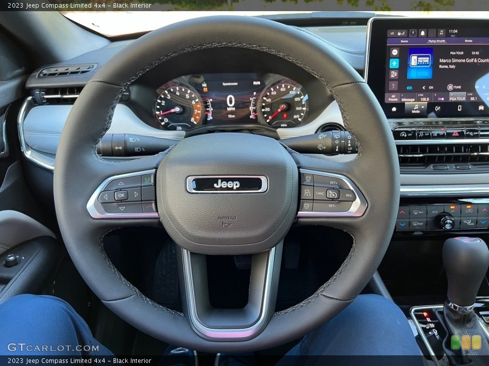 Black Interior Steering Wheel for the 2023 Jeep Compass Limited 4x4 #146630971