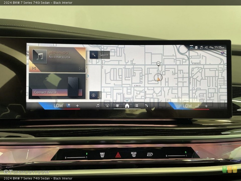 Black Interior Navigation for the 2024 BMW 7 Series 740i Sedan #146631001