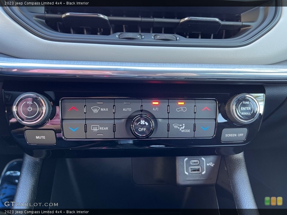 Black Interior Controls for the 2023 Jeep Compass Limited 4x4 #146631076