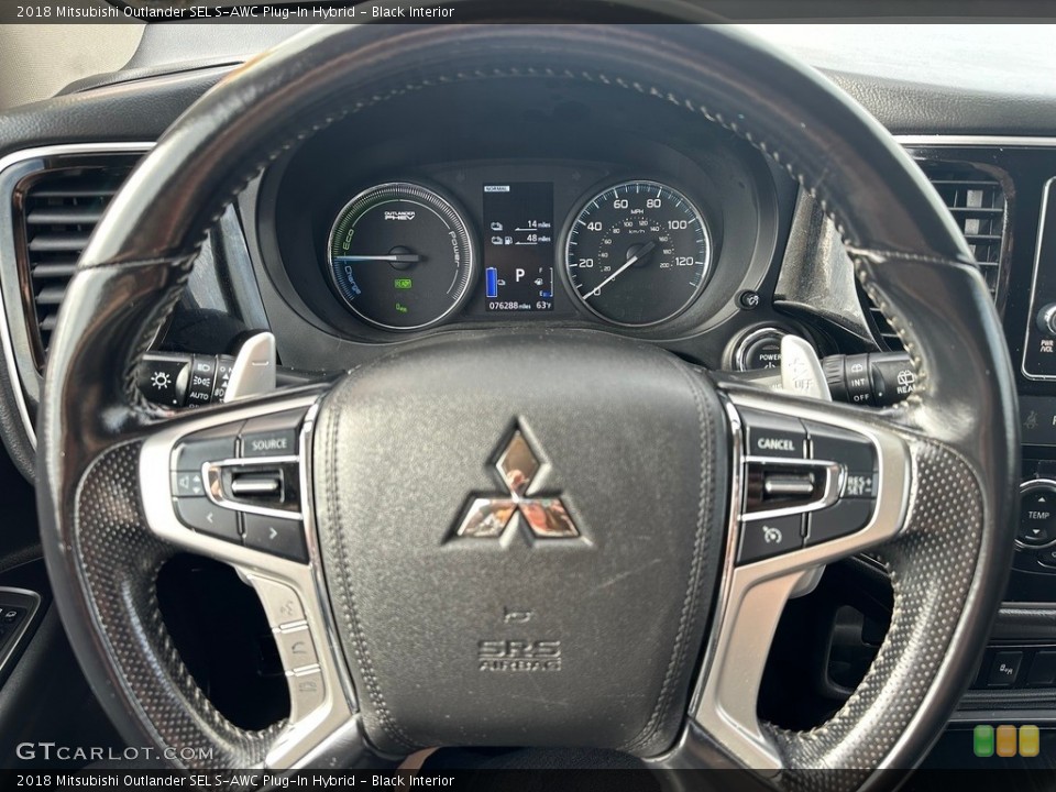 Black Interior Steering Wheel for the 2018 Mitsubishi Outlander SEL S-AWC Plug-In Hybrid #146631089