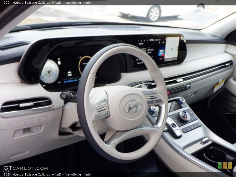 Navy/Beige Interior Dashboard for the 2024 Hyundai Palisade Calligraphy AWD #146631388