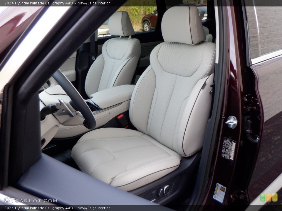 Navy/Beige Interior Front Seat for the 2024 Hyundai Palisade Calligraphy AWD #146631424