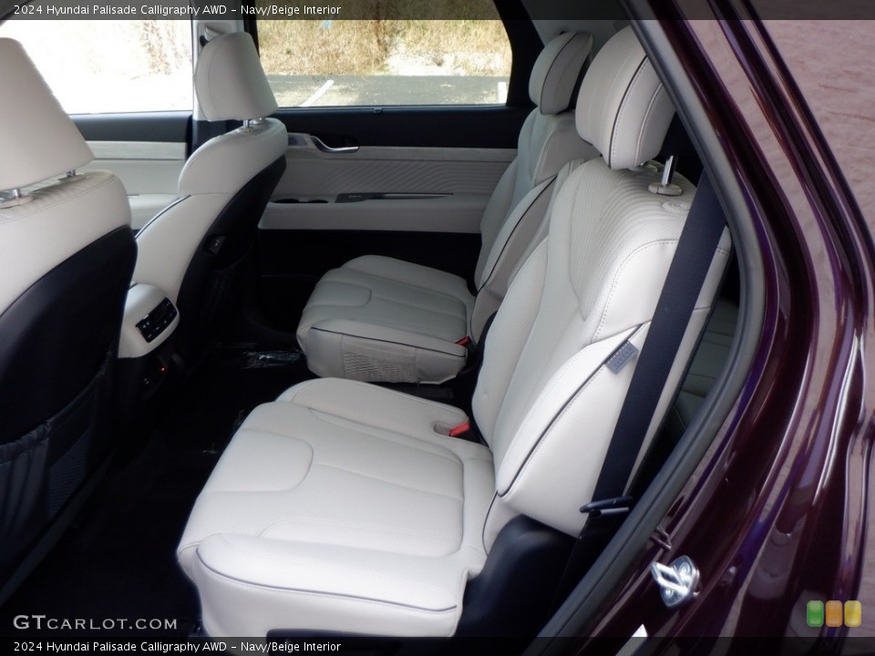 Navy/Beige Interior Rear Seat for the 2024 Hyundai Palisade Calligraphy AWD #146631712