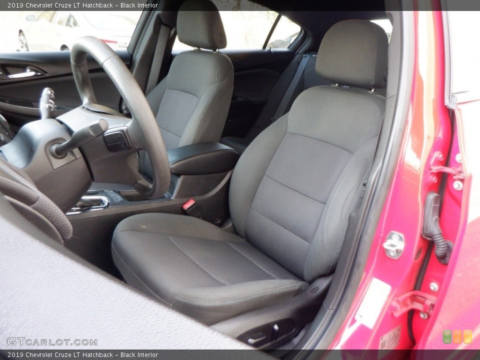 Black Interior Front Seat for the 2019 Chevrolet Cruze LT Hatchback #146631991