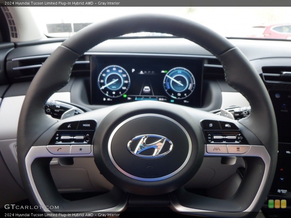 Gray Interior Steering Wheel for the 2024 Hyundai Tucson Limited Plug-In Hybrid AWD #146632456