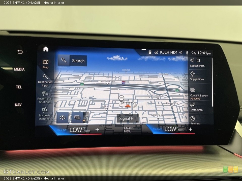 Mocha Interior Navigation for the 2023 BMW X1 xDrive28i #146632588