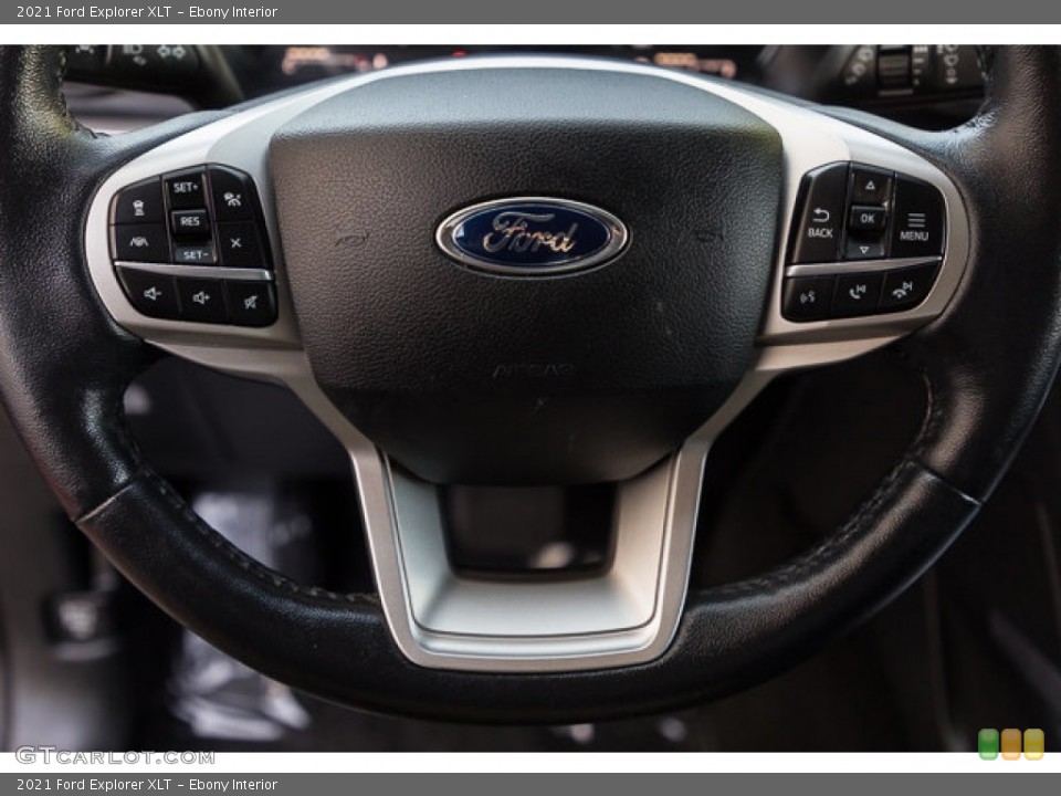 Ebony Interior Steering Wheel for the 2021 Ford Explorer XLT #146632600