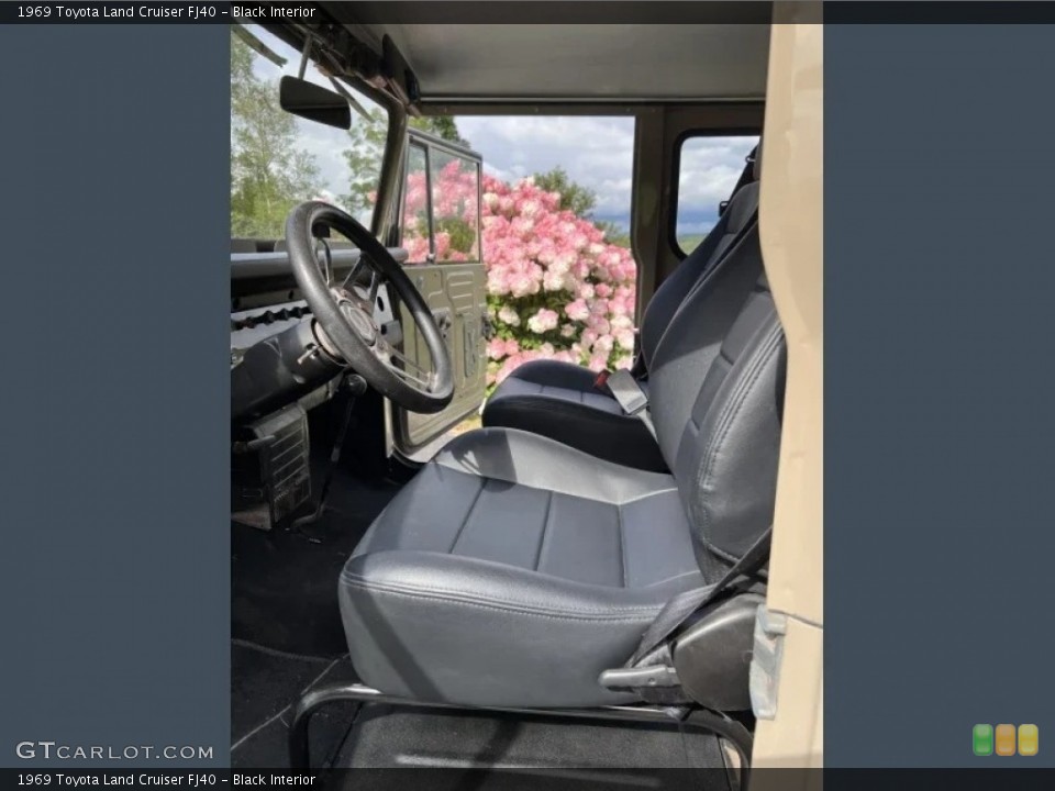 Black Interior Front Seat for the 1969 Toyota Land Cruiser FJ40 #146632690
