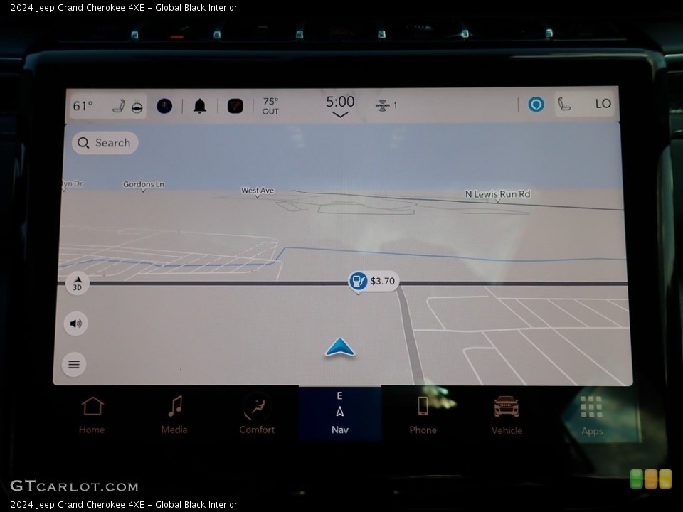 Global Black Interior Navigation for the 2024 Jeep Grand Cherokee 4XE #146632841