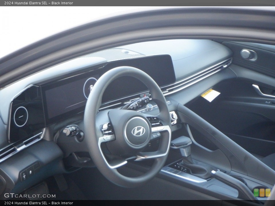 Black Interior Dashboard for the 2024 Hyundai Elantra SEL #146632882