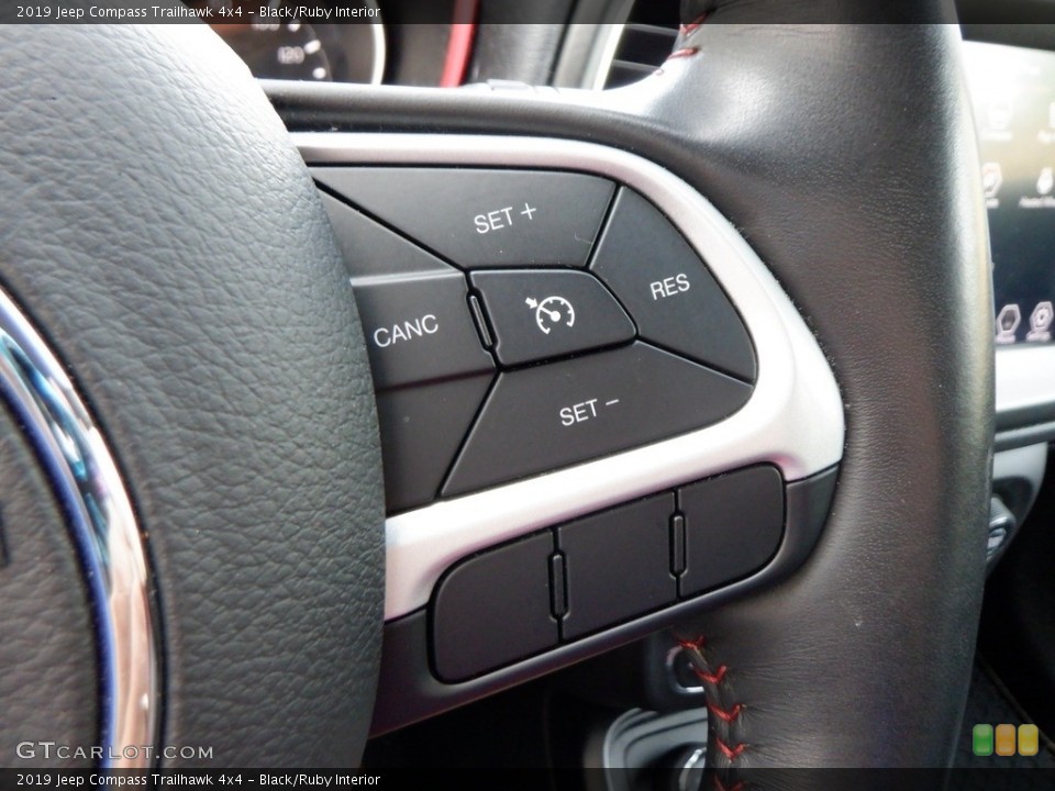 Black/Ruby Interior Steering Wheel for the 2019 Jeep Compass Trailhawk 4x4 #146633116