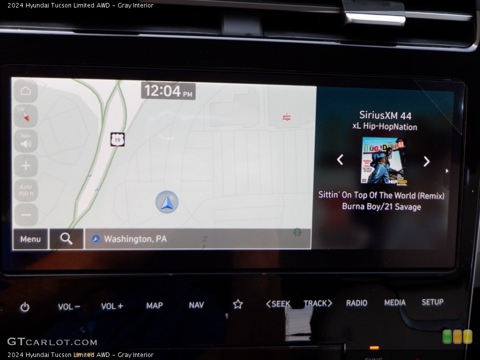 Gray Interior Navigation for the 2024 Hyundai Tucson Limited AWD #146633851