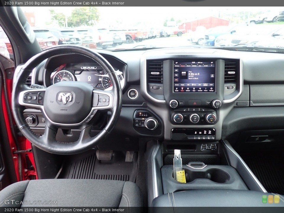 Black Interior Dashboard for the 2020 Ram 1500 Big Horn Night Edition Crew Cab 4x4 #146633953