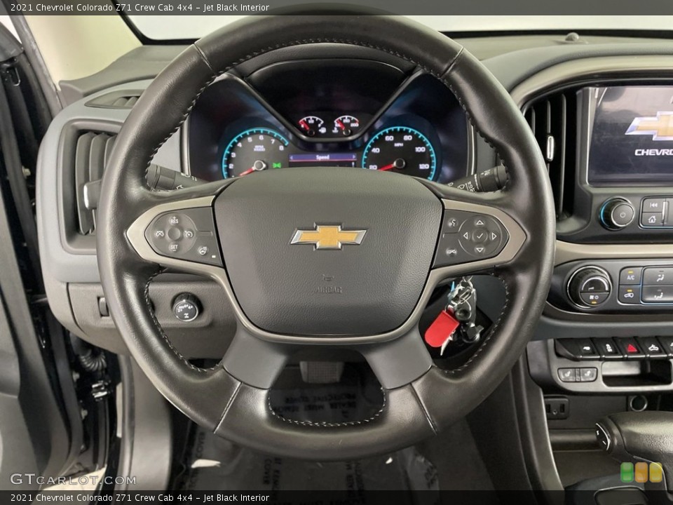 Jet Black Interior Steering Wheel for the 2021 Chevrolet Colorado Z71 Crew Cab 4x4 #146633986