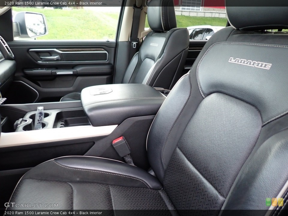 Black Interior Front Seat for the 2020 Ram 1500 Laramie Crew Cab 4x4 #146634367