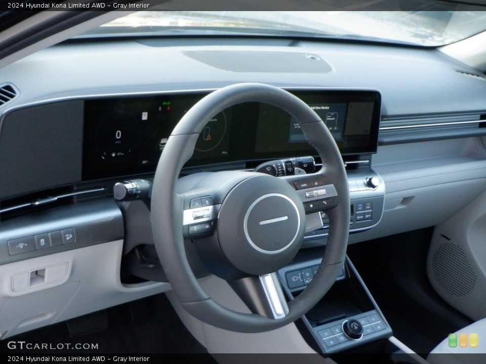 Gray Interior Dashboard for the 2024 Hyundai Kona Limited AWD #146634416