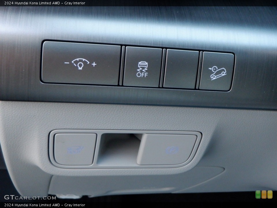 Gray Interior Controls for the 2024 Hyundai Kona Limited AWD #146634448