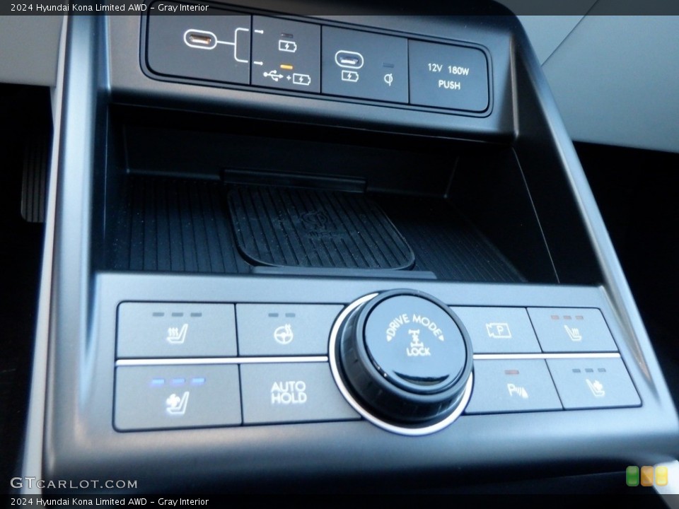 Gray Interior Controls for the 2024 Hyundai Kona Limited AWD #146634565