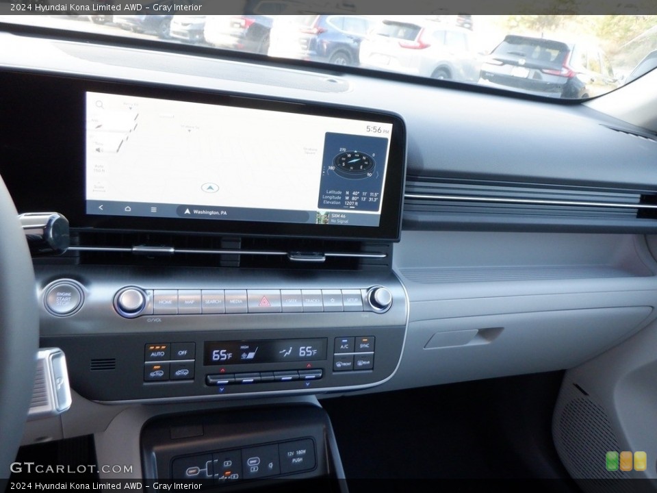 Gray Interior Dashboard for the 2024 Hyundai Kona Limited AWD #146634607
