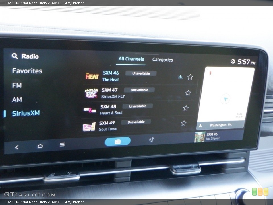 Gray Interior Controls for the 2024 Hyundai Kona Limited AWD #146634676