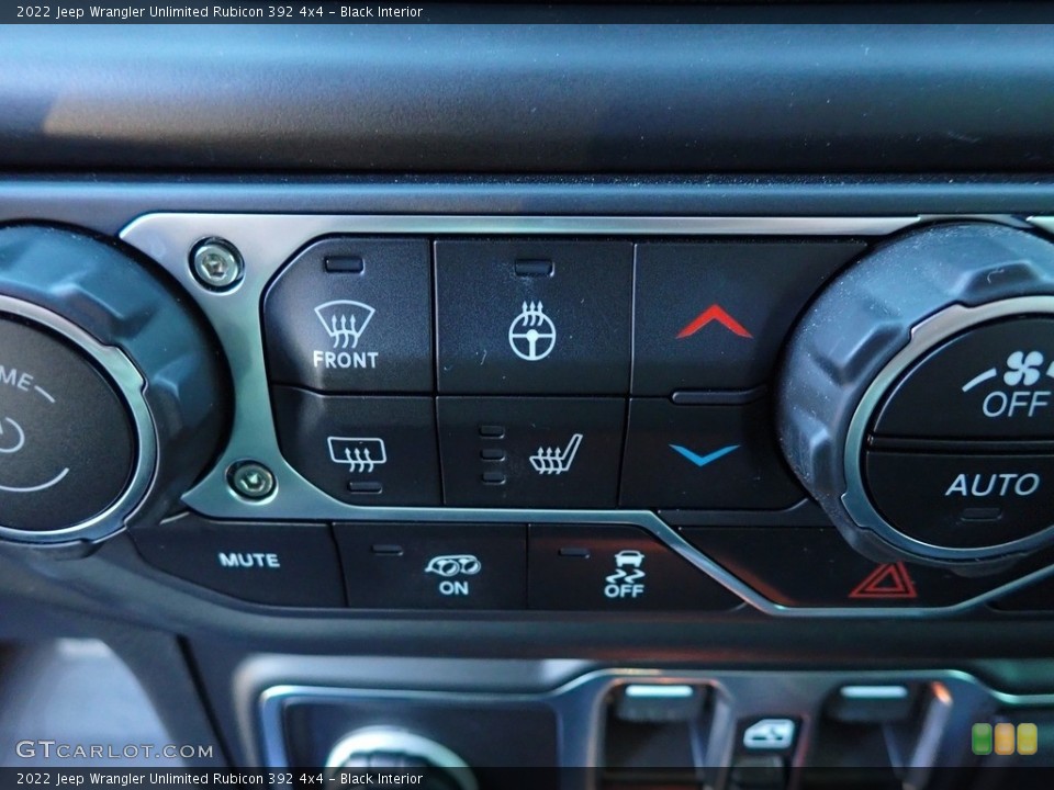 Black Interior Controls for the 2022 Jeep Wrangler Unlimited Rubicon 392 4x4 #146635033