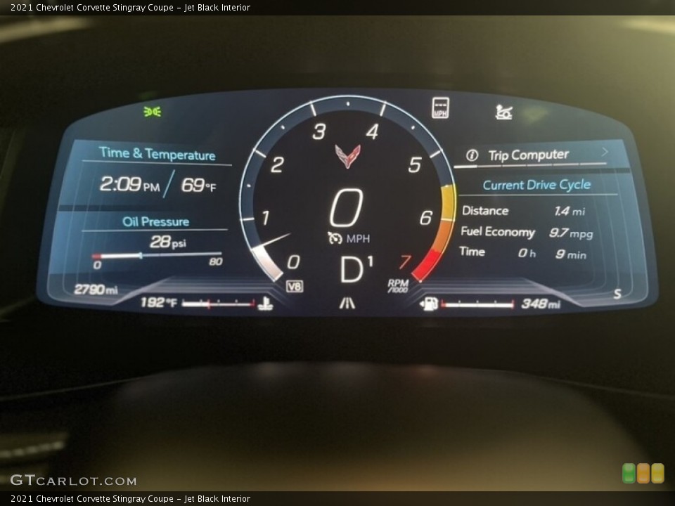 Jet Black Interior Gauges for the 2021 Chevrolet Corvette Stingray Coupe #146635375