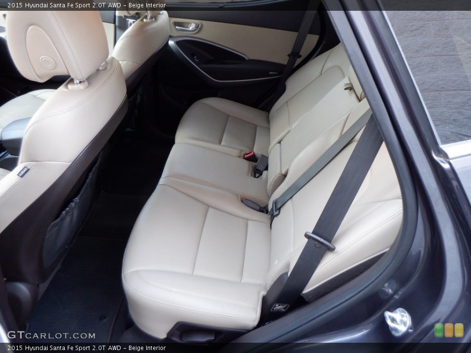 Beige Interior Rear Seat for the 2015 Hyundai Santa Fe Sport 2.0T AWD #146635384