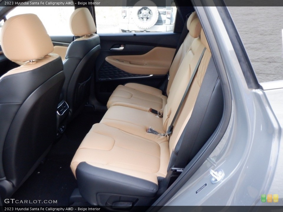 Beige Interior Rear Seat for the 2023 Hyundai Santa Fe Calligraphy AWD #146635444
