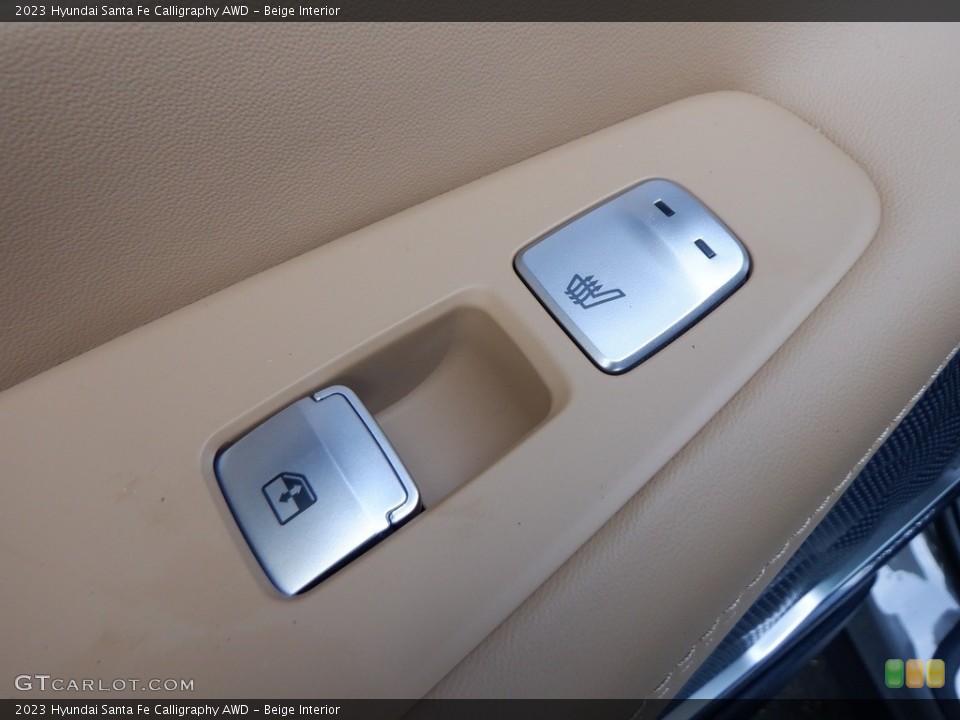Beige Interior Controls for the 2023 Hyundai Santa Fe Calligraphy AWD #146635516