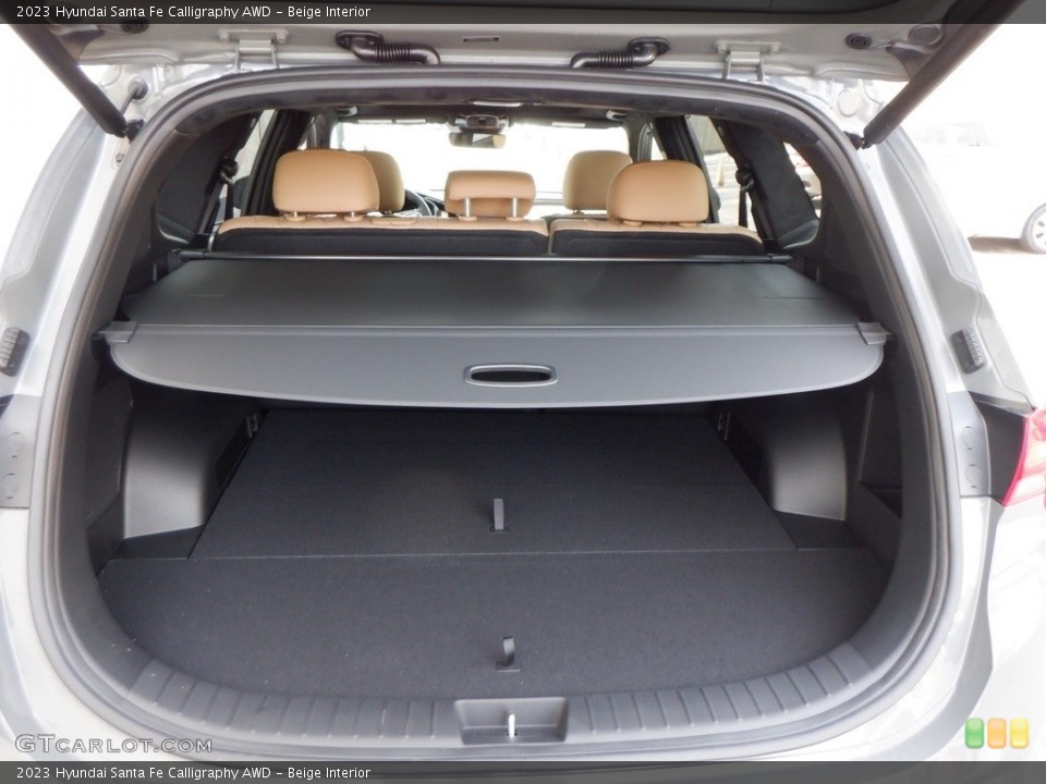 Beige Interior Trunk for the 2023 Hyundai Santa Fe Calligraphy AWD #146635555