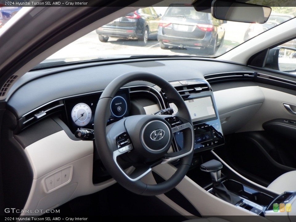 Gray Interior Dashboard for the 2024 Hyundai Tucson SEL AWD #146635948