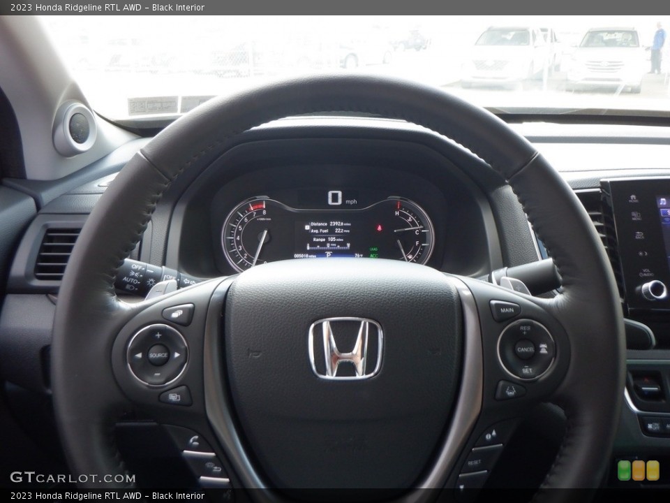 Black Interior Steering Wheel for the 2023 Honda Ridgeline RTL AWD #146636185