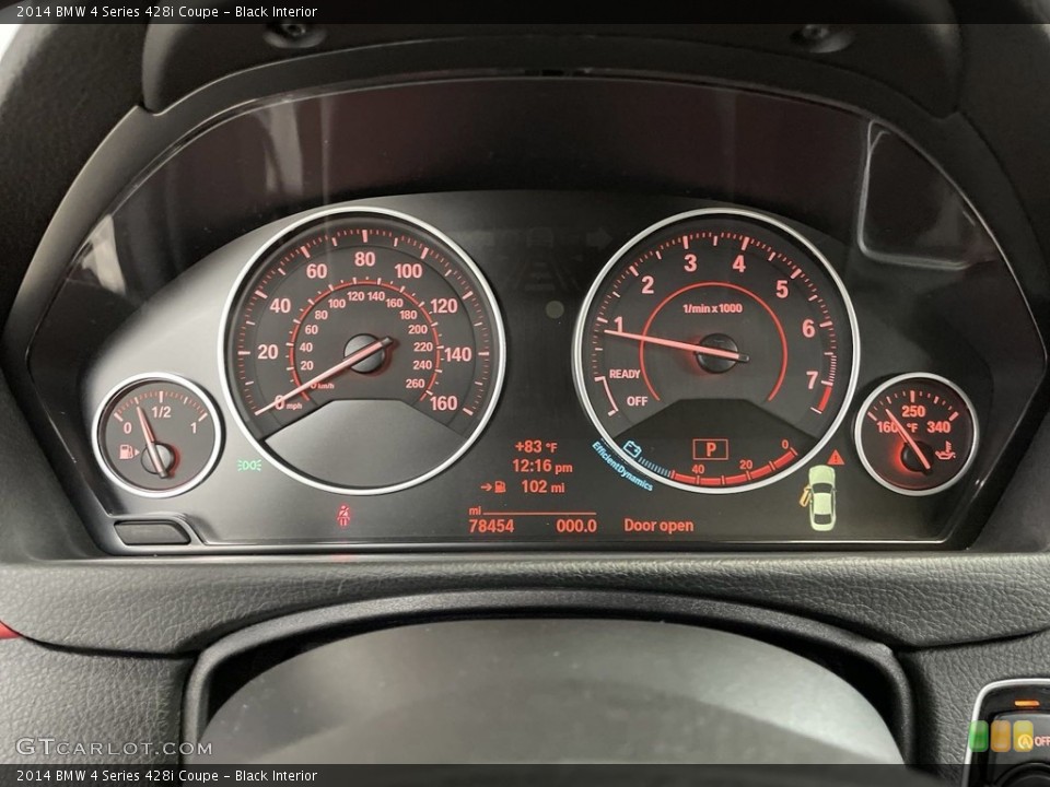 Black Interior Gauges for the 2014 BMW 4 Series 428i Coupe #146636323