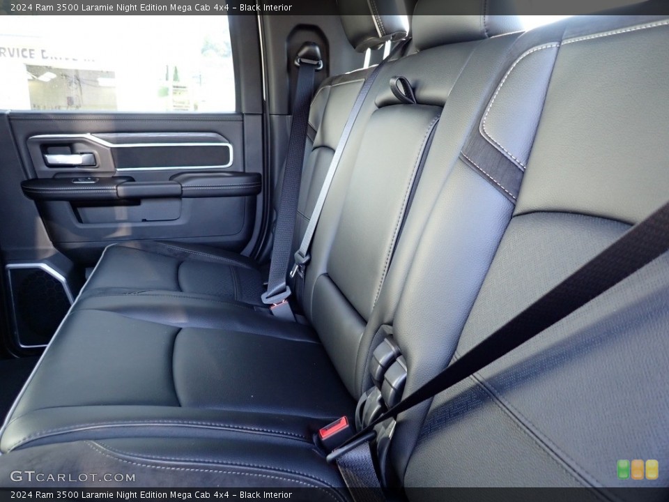 Black Interior Rear Seat for the 2024 Ram 3500 Laramie Night Edition Mega Cab 4x4 #146636755