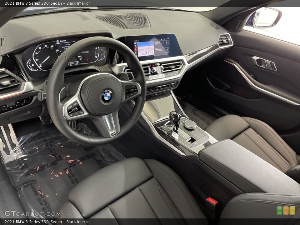 Black Interior Front Seat for the 2021 BMW 3 Series 330i Sedan #146636770
