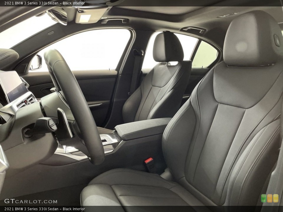 Black Interior Front Seat for the 2021 BMW 3 Series 330i Sedan #146636794