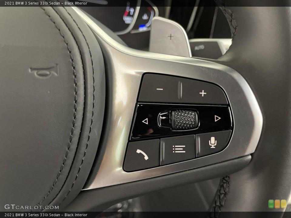 Black Interior Steering Wheel for the 2021 BMW 3 Series 330i Sedan #146636857
