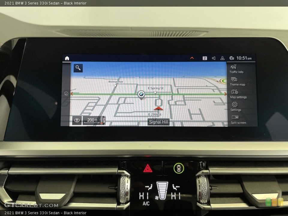 Black Interior Navigation for the 2021 BMW 3 Series 330i Sedan #146636935